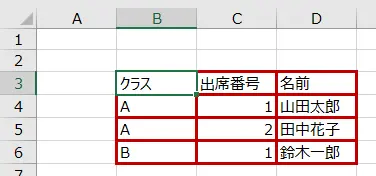 赤くて太い罫線